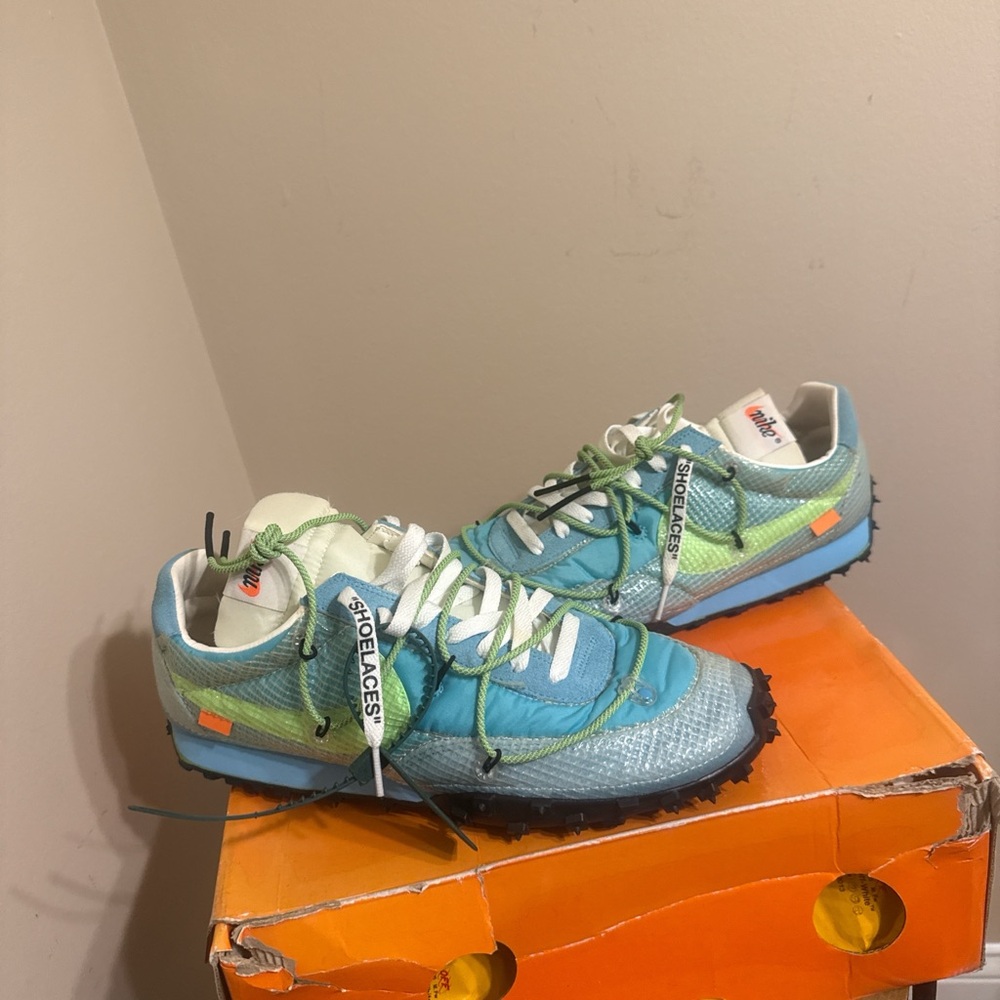 Off-White x Nike Waffle Racer Trail Runner Sneakers